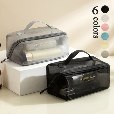 Aintmax Durchsichtige Make-up-Tasche – TSA-geprüft, Wasserdicht, Transparent Für Reise, Groß