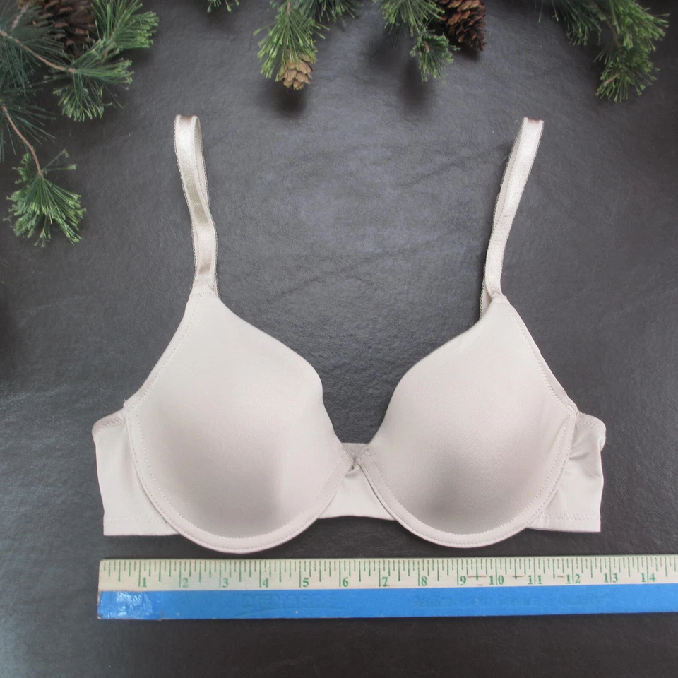 Sujetador Ellen Tracy 34B Beige Acolchado Con Aros Cierre Ajustable Espalda Foto 2 de 4