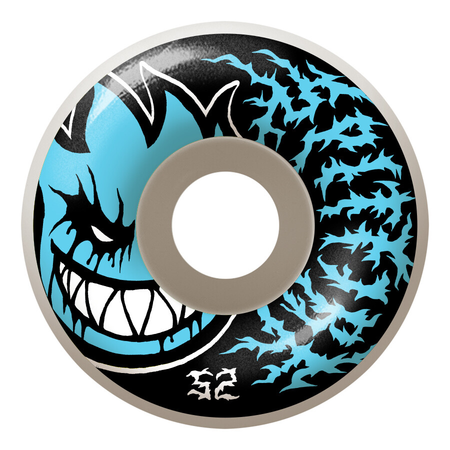 Spitfire Skateboard Wheels 52mm 99A Bighead Deathmask White/Blue