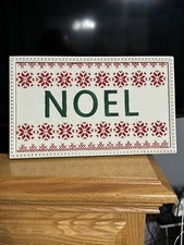 NWT Ashland Rustic Wooden NOEL Hangijg Wall Decor