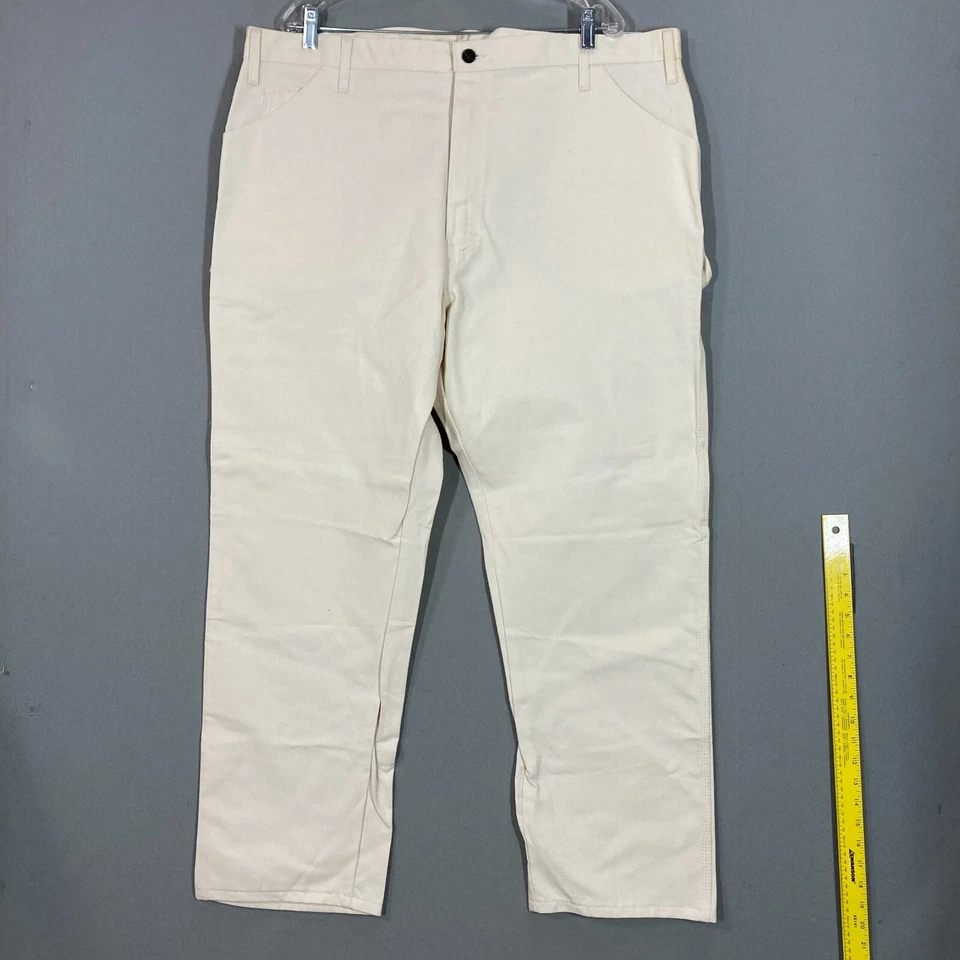 Pantalones de Pintores Profesionales Dickies Blancos para Hombres 42x30 Carpintero Carga Trabajo Nuevo con Etiquetas Foto 2 de 4