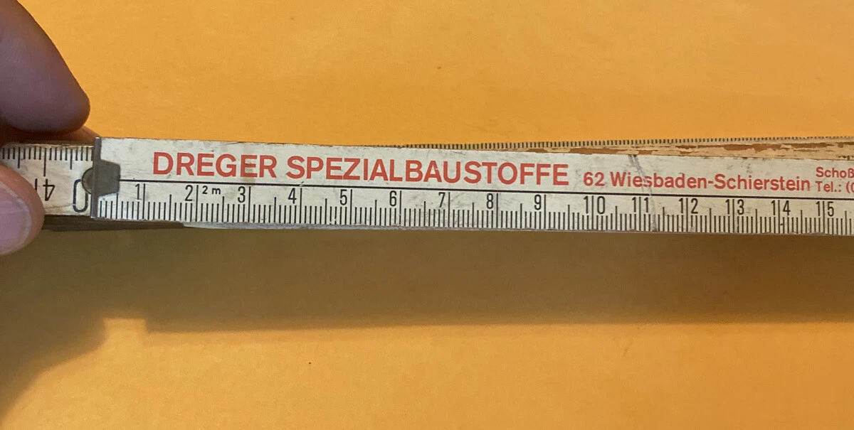Vintage Folding Wooden Ruler Germany 200 Centimeters Metric eBay