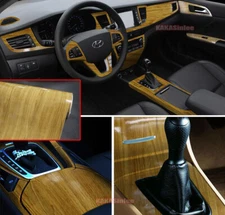 Flexible Wood Grain 3D Textured Vinyl Wrap Car House Furniture Sticker #9452 AX