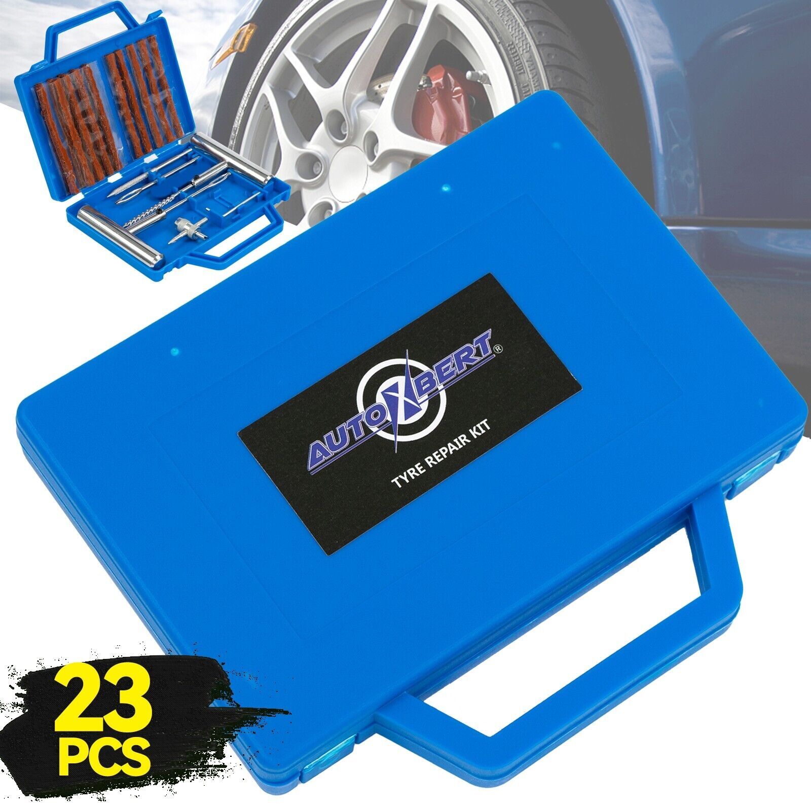23 pezzi kit riparazione pneumatici toppe kit riparazione pneumatici kit ripa... - Miniatura 3
