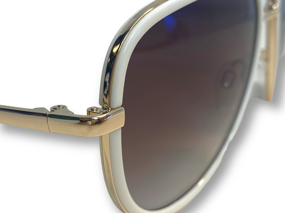 Sunglasses Quay Australia All In Bone /Brown Gold Aviator 