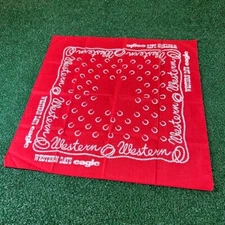 Western Days Eagle Bandana Red Cowboy Western Print Novelty Scarf Vintage 90s