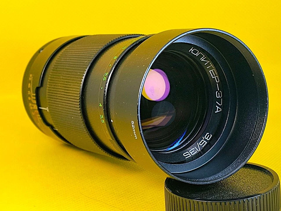 Jupiter 37A 135mm f/3.5 Soviet Telephoto lens Portrait lens SLR lens M42 mount - Image 2 of 4