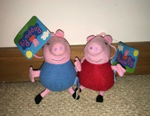 Baby Peppa Pig And Baby George Key Clip Stuffed Animal Plush Toys 5 With s Ebay
