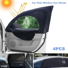 4PCS Car Side Window Sun Shade Window Curtain Anti-Mosquito Mesh Cover Universal