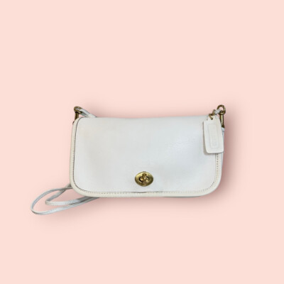 COACH Vintage Preecreed Dinky Shoulder Mini Clutch Bag Luxury Leather RARE 