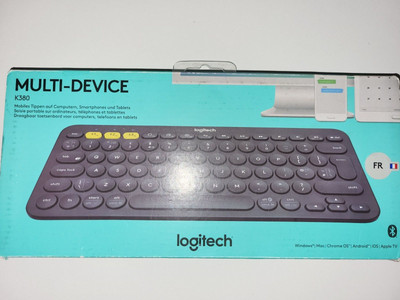 Logitech K380 Multi-Device Bluetooth Tastatur, schwarz, AZERTY FR  Französisch