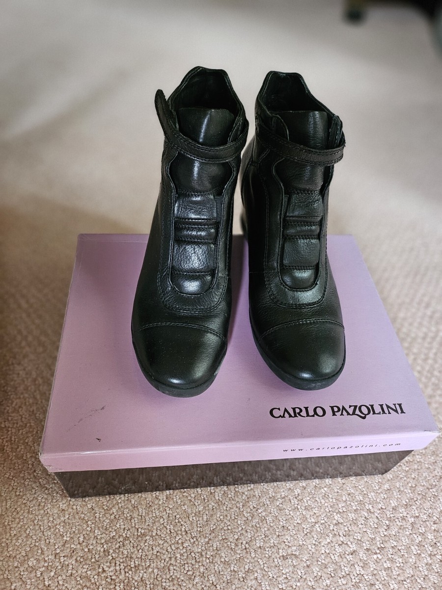 Carlo Pazolini Black leather Boots Size Made in China Free