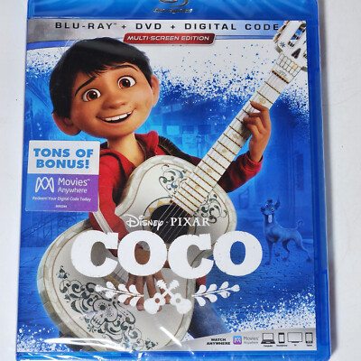 Disney Coco (Blu-ray/DVD  2-Disc Set Multi-Screen Edition Movies Anywhere New