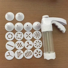 Cookie Cutter Cookie Press Gun Set Biscuit Cake with 12 Discs and 6 Icing Tips