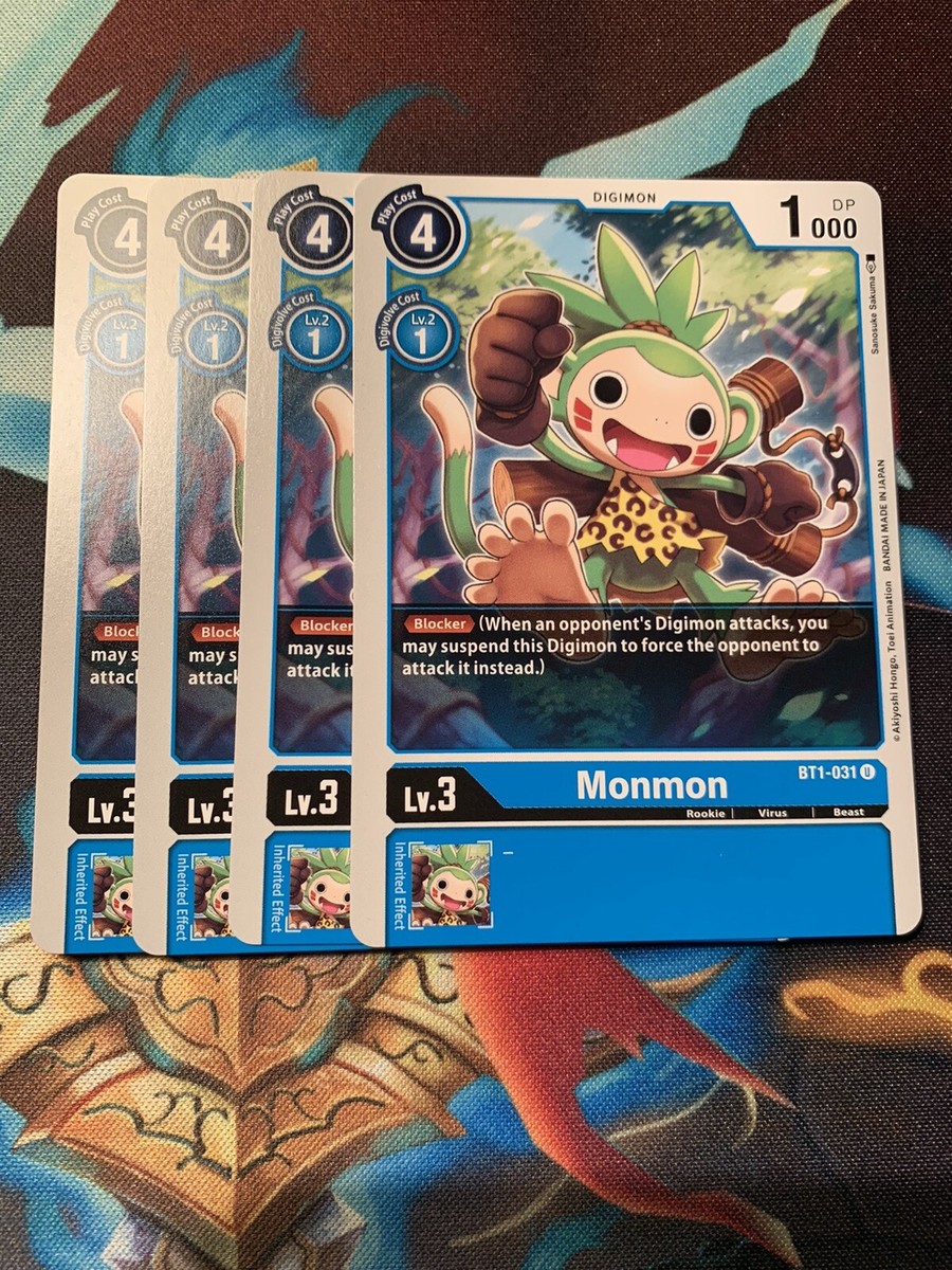 Digimon TCG Singles - Monmon x4 - BT1-031 - Uncommon - NM