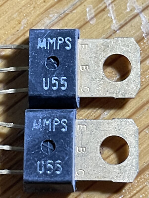 A Lot Of TWO (2) MOTOROLA MPSU55,PNP power transistor, 2 A, 60 V,  case 152