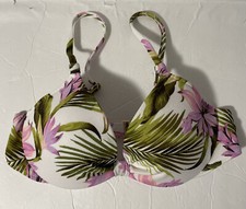 Shade  Shore Women's Floral Bikini Swim Top Underwire Bra Size 34B NWT