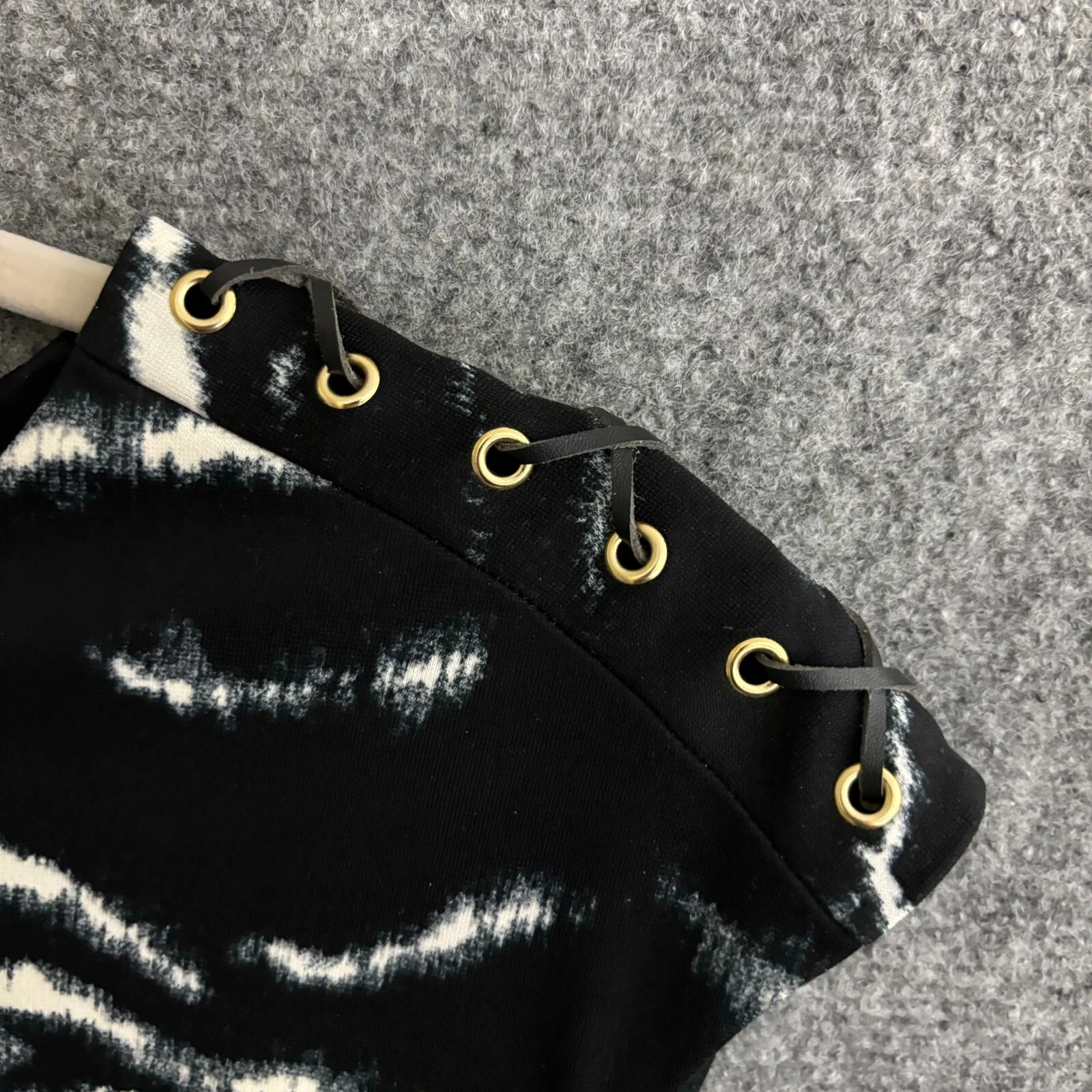 Abito Michael Kors donna nero medio senza maniche guaina stringata a spalla