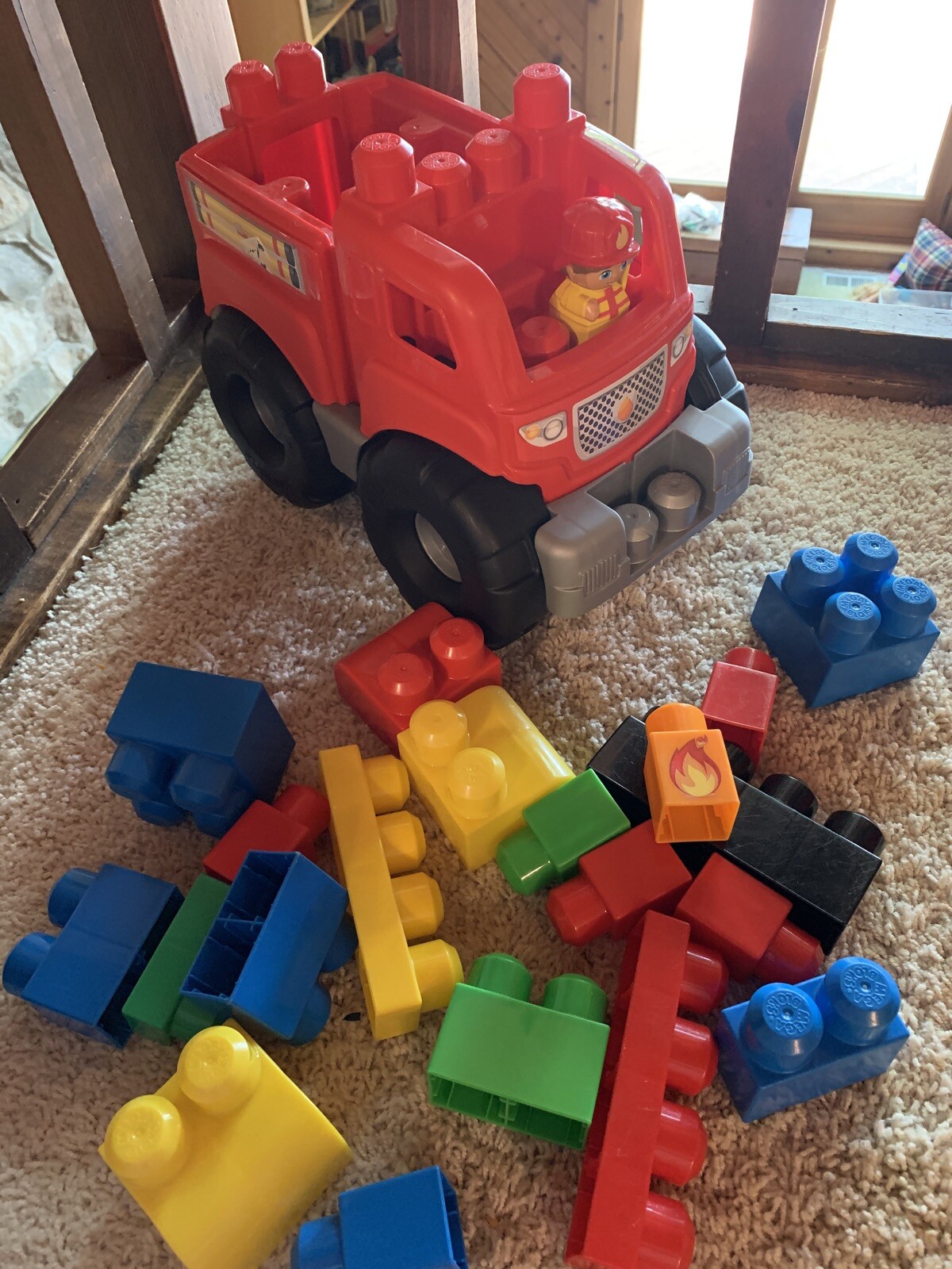 mega bloks fire truck rescue building set