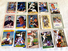 (Lot of 14)Signed Craig Biggio,Rollie Fingers,Tom Browning etc.Baseball Card(s)