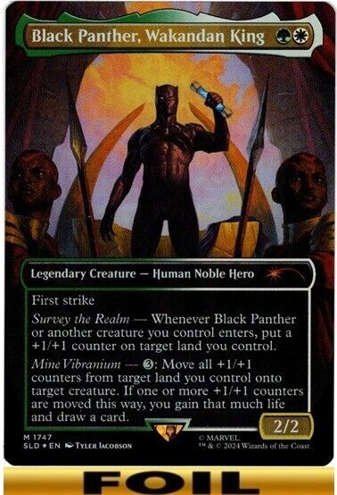 1x - Black Panther, Wakandan King - FOIL BORDERLESS - Secret 1x - Black Panther, Wakandan King - FOIL BORDERLESS - Secret