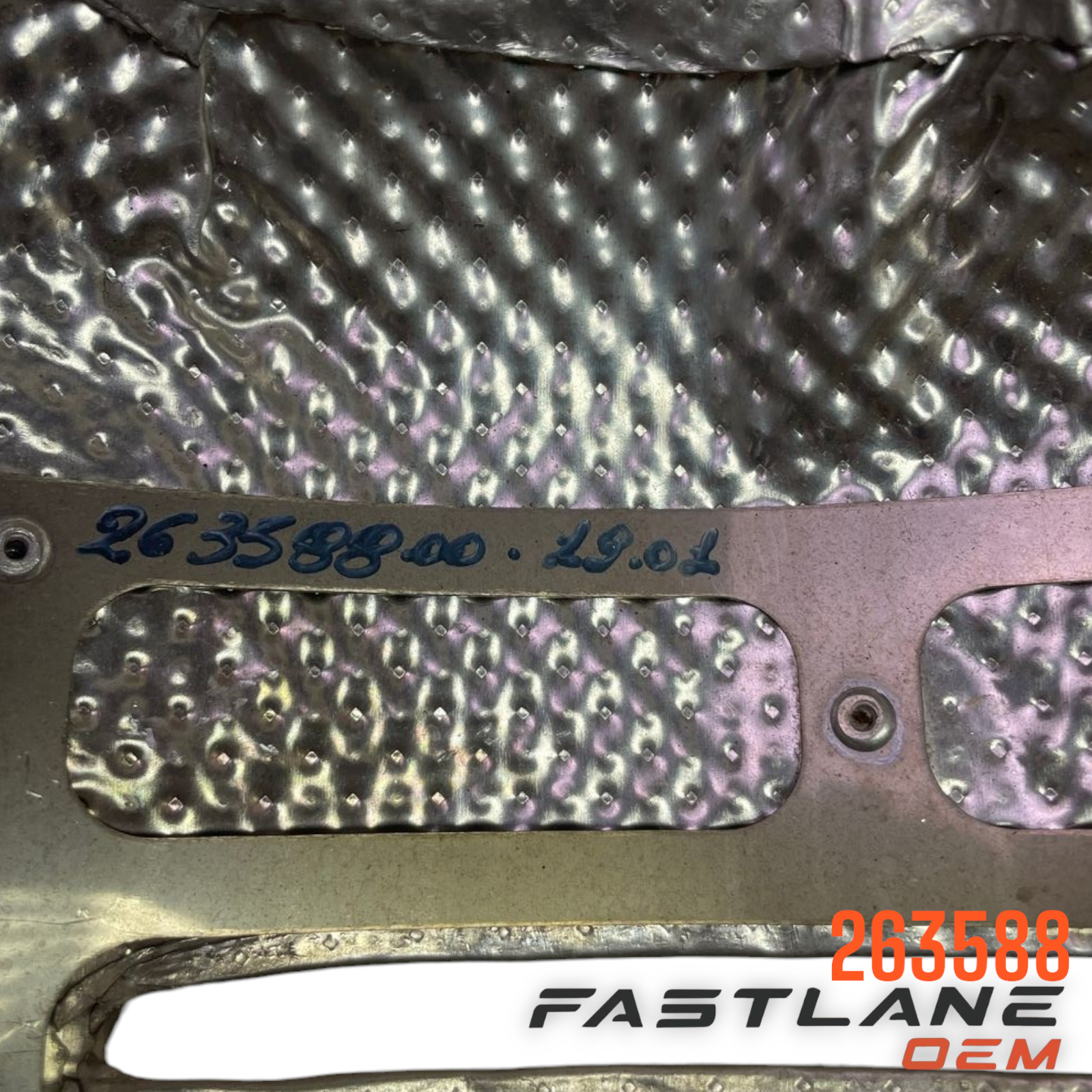 2009-2015 FERRARI 458 ITALIA RH CATALYLTIC CONVERTER HEAT SHIELD OEM 263588