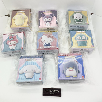 Set of 8 Sanrio Characters Friend Doll Flocked Figure 2025 Bandai From Japan New