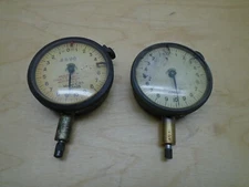 Lot of 2 Vintage Pratt & Whitney  C3K .00025" Dial Indicator Model Full Jeweled