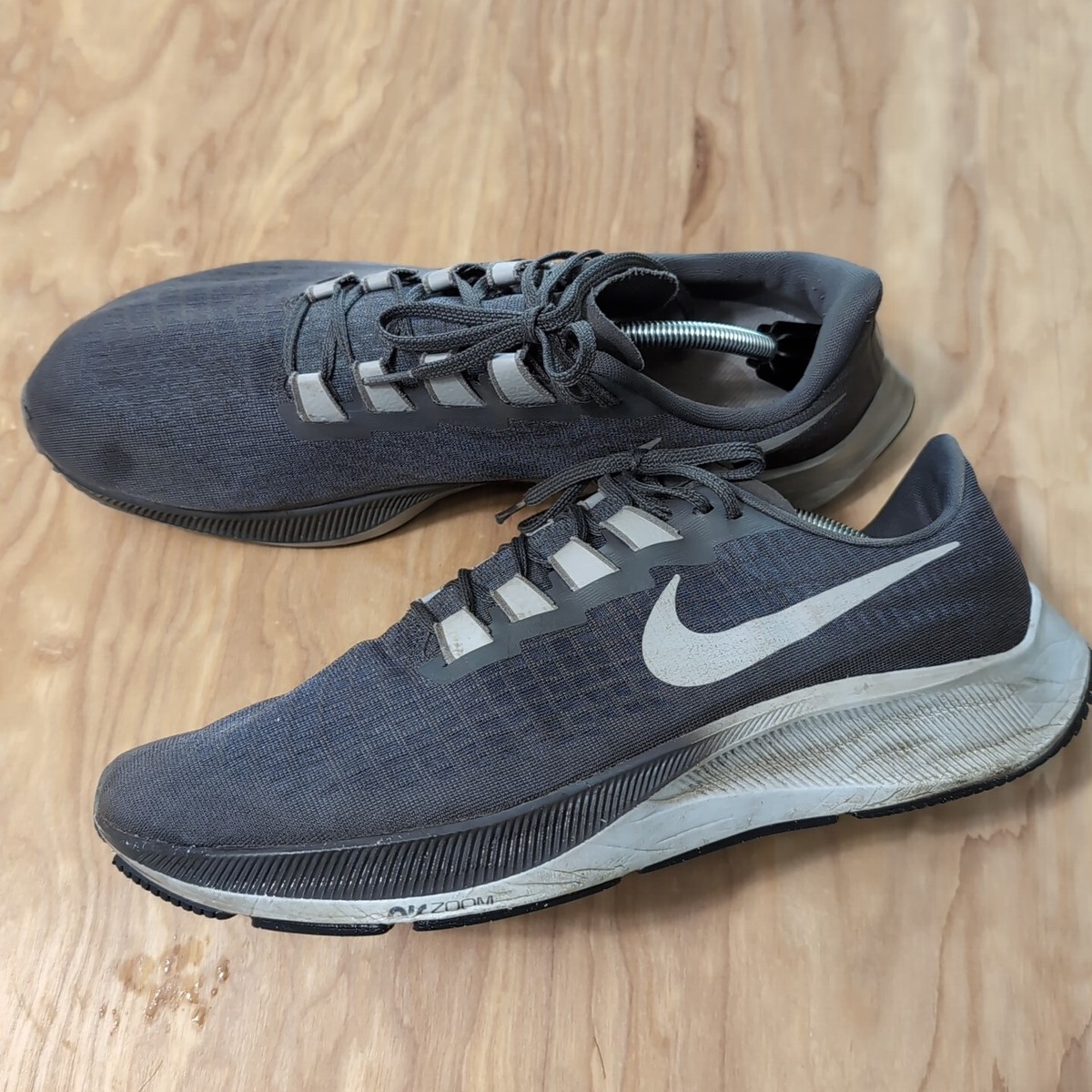 Nike Men's Shoes Sz 13 Air Zoom Pegasus 37 Running Shoes Gray White  BQ9646-002