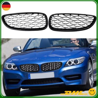 Kühlergrill Grill Nieren Für BMW E89 Z4 09-16 Diamond Meteor Style Schwarz Rand