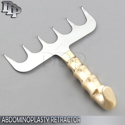 YANCOSKIE Abdominoplasty Retractor Hook 7''(6 Prong Sharp)Plastic Surgery,BST-015
