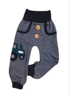 baby pumphose ,, Traktor grün'' handmade Gr. 98/104 neu aus Sweat 