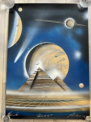 L.A. Meinecke Original Painting Art, ''2000 Millennium'' Signed, 20'' x 28 1/4''