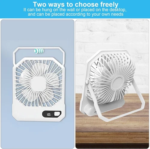 Mini USB Desk Fan Small Quiet Personal Cooler USB Powered Portable Table Fan - Picture 8 of 10