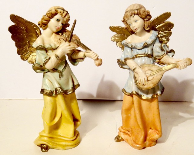 Vintage Angels figurines Italy Plastic 8" tall eBay