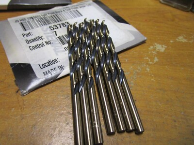 #9 HSS 135° Split Point Black and Gold Finish Jobber Drill QTY 7