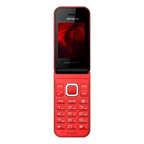 AIWA Telefono Cellulare Per Anziani Tasti Grandi SOS Telefono Anziani Flip Rosso - Foto 6 di 9