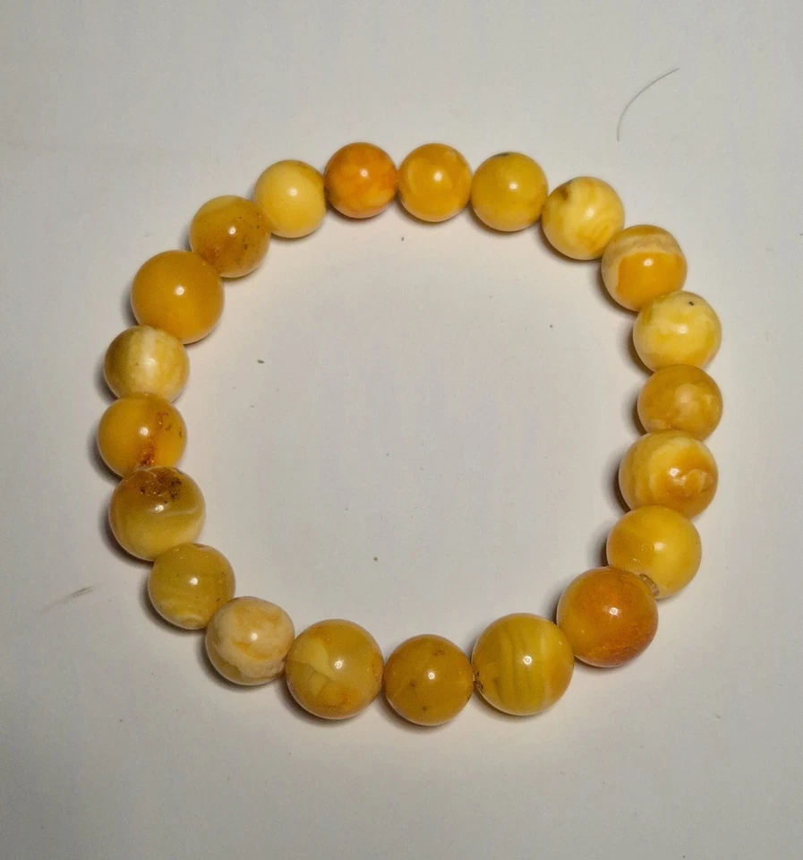 altes elastisches Armband Bernstein Butterscotch Vintage  853 - Bild 3 von 4