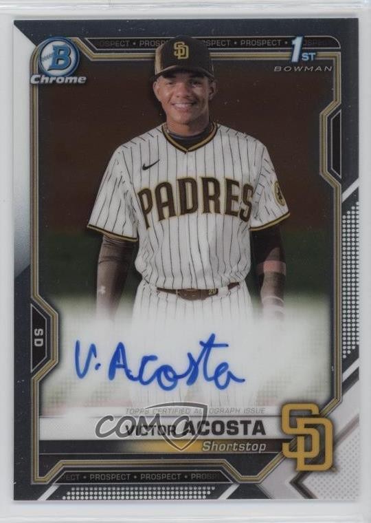 2021 Bowman Chrome Prospect Auto Victor Acosta #CPA-VA Auto 1lq2