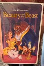 Disney Beauty and the Beast VHS Boxed Silk Throw, 50" x 70" SEE DESCRIPTION