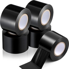 5 Rolls Black Electrical Tape Waterproof 2 in x 66ft Industrial Grade Vinyl Stro