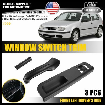 Window Switch Panel Bezel Door Handle Trim Set For VW Golf MK4 2Dr 3B1867171D