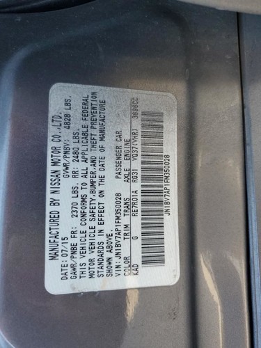 Driver Rear Window Regulator Electric Fits 14-22 INFINITI Q50 2027395 - Picture 12 of 12