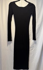 Forever 21 Ladies Black Ribbed, T-Shirt, Dress Size Small ￼