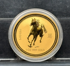 2002 Year of the Horse 1 Oz Gold Australia Lunar Series