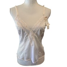 Vintage Maidenform Lace Trim Camisole White 34