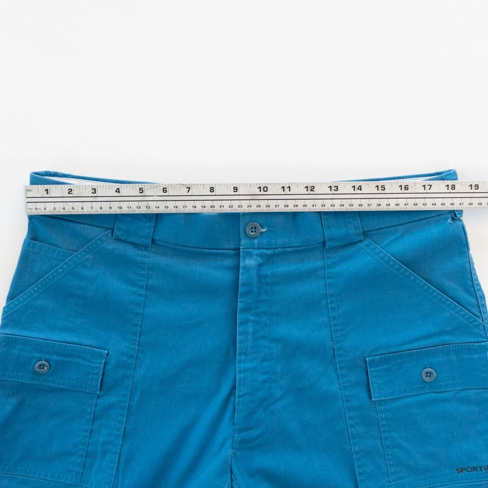 "Pantalones cortos deportivos vintage para hombre talla 38 bolsillo azul entrepierna de 4""" Foto 4 de 4