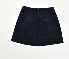 J Crew Womens Corduroy A-Line Mini Skirt Size 2 Navy Blue Stretch Pockets Back Z