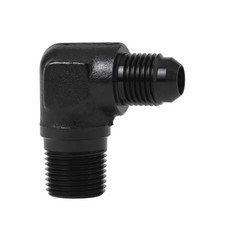 6AN to 3/8" NPT Male Fitting Adapter Aluminum 6AN to 3/8 NPT 90 Degree