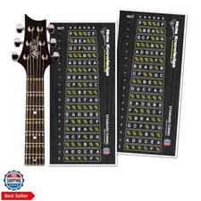 Guitar Fretboard Note Map Decals/Stickers for learning and Practicing Notes, ...